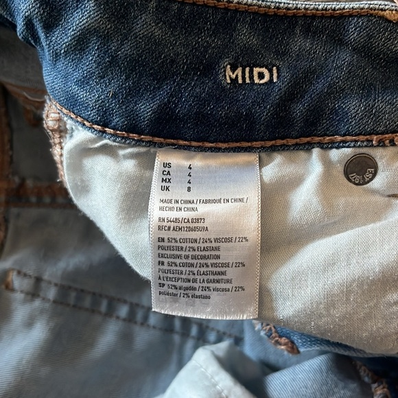 Stretchy American Eagle Midi Jean Shorts - Picture 4 of 4